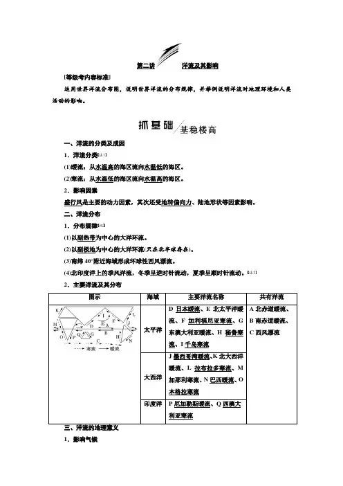 第二讲  洋流及其影响