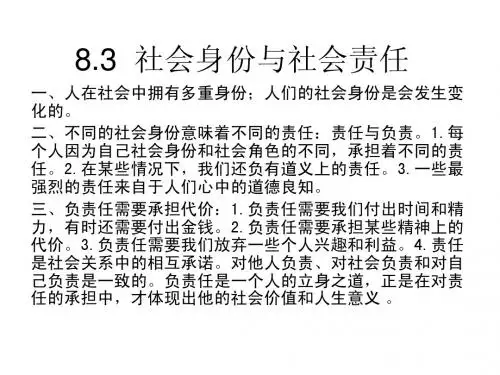 社会身份与社会责任