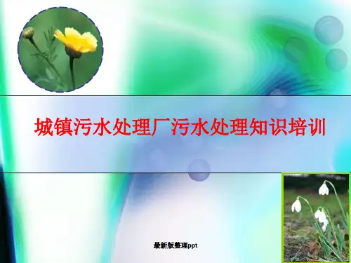 污水处理基础知识+工艺培训(全)ppt课件
