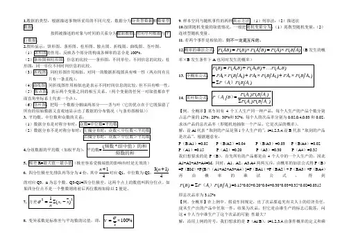 数量方法知识点汇总