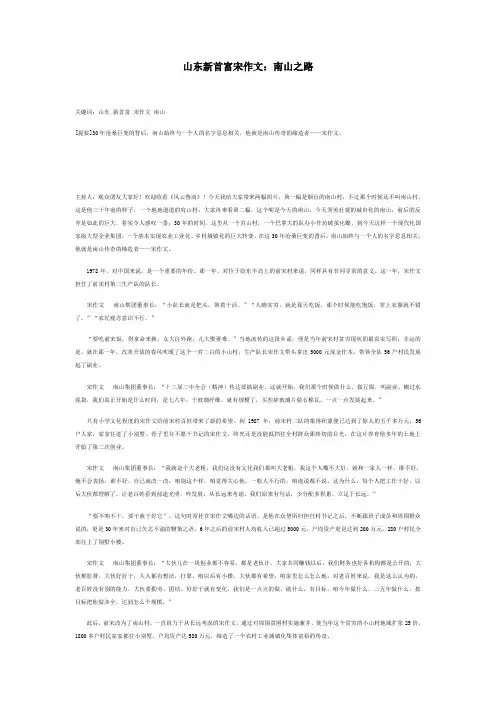 山东新首富宋作文：南山之路