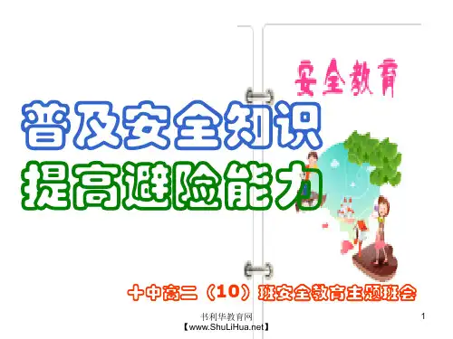 高中生安全教育PPT课件