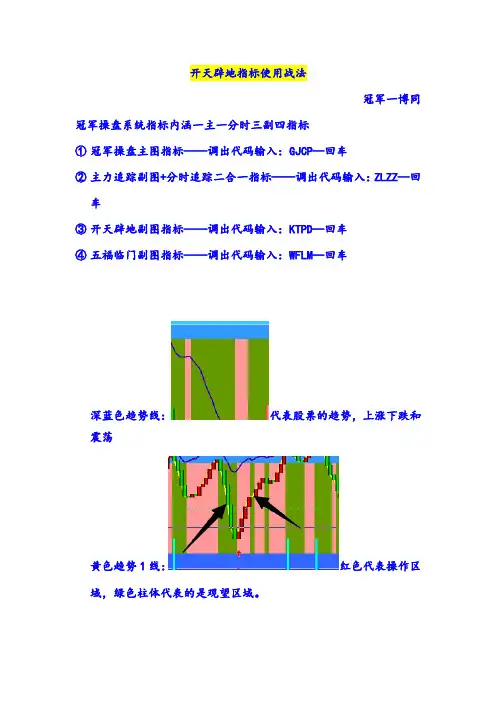 开天辟地指标使用战法一博同
