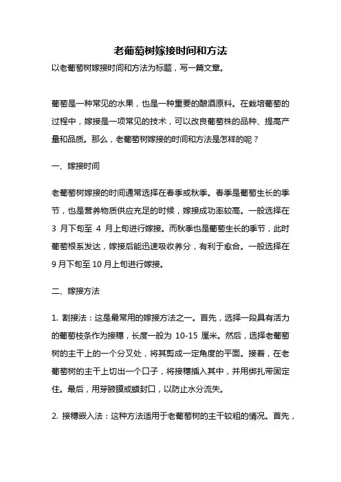 老葡萄树嫁接时间和方法