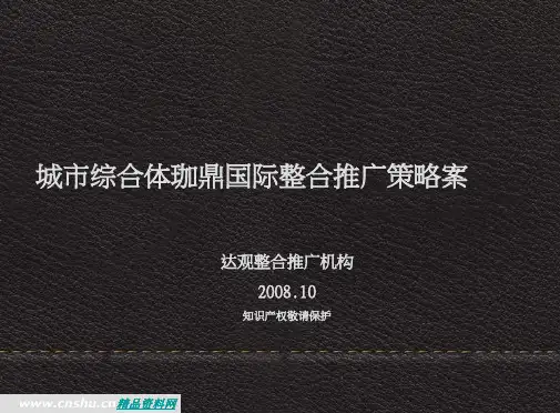 城市综合体珈鼎国际整合推广策略案