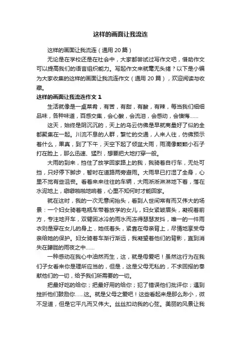 这样的画面让我流连