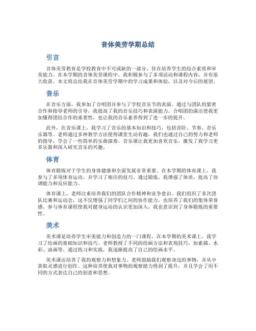 音体美劳学期总结