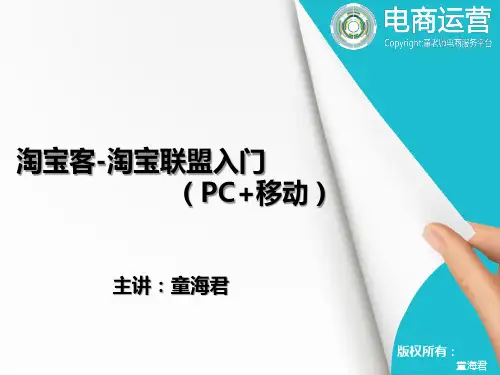 2016电商童海君老师-淘宝客-淘宝联盟入门(PC+移动) - 副本