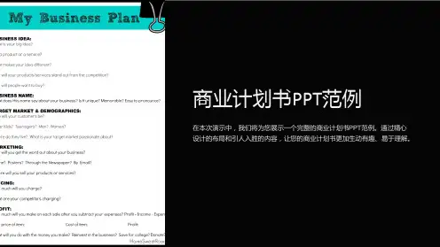商业计划书PPT范例
