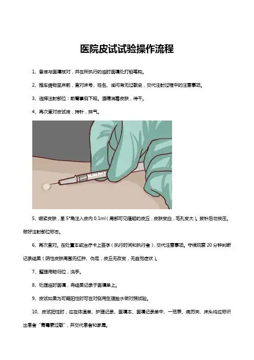 医院皮试试验操作流程