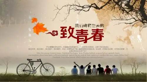 致青春同学聚会毕业纪念电子相册PPT模板