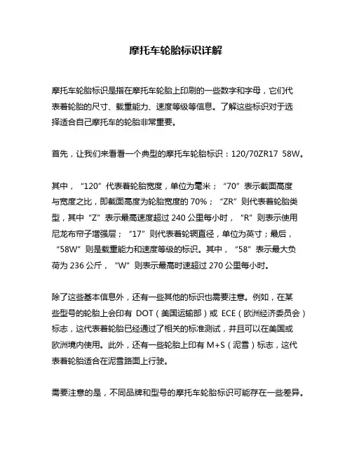 摩托车轮胎标识详解