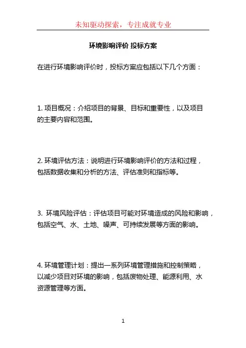 环境影响评价 投标方案 (3)