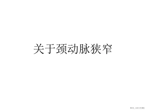 颈动脉狭窄课件