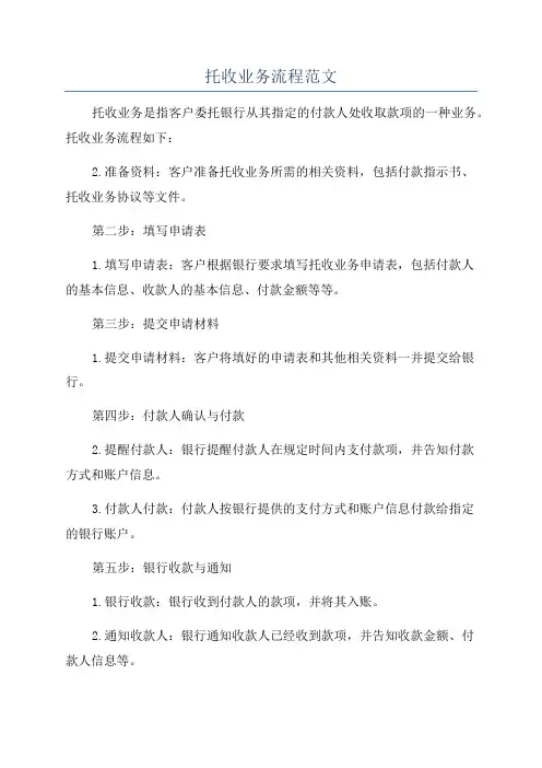 托收业务流程范文