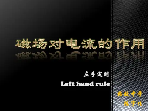 高二物理上《第三篇电场和磁场第十章磁场B.磁场对电流的作用左手定则》38沪科课标版PPT课件 一等奖名师