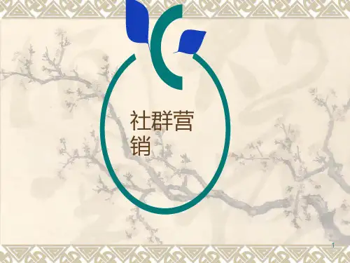 什么是社群营销ppt课件