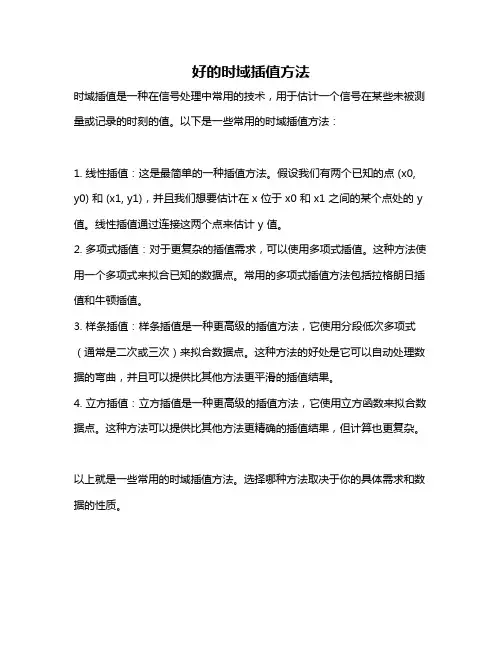 好的时域插值方法