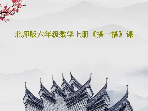 北师版六年级数学上册《搭一搭》课共22页文档
