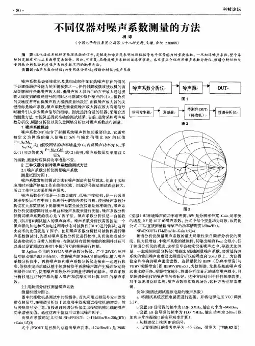 不同仪器对噪声系数测量的方法