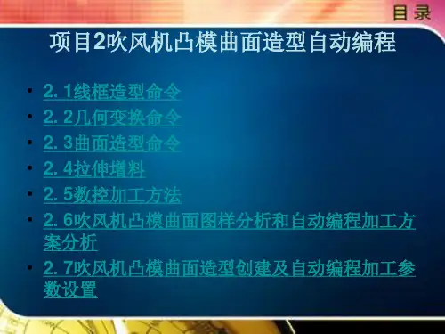 吹风机凸模曲面造型自动编程
