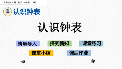 青岛五年制一年级数学下册课件-认识钟表