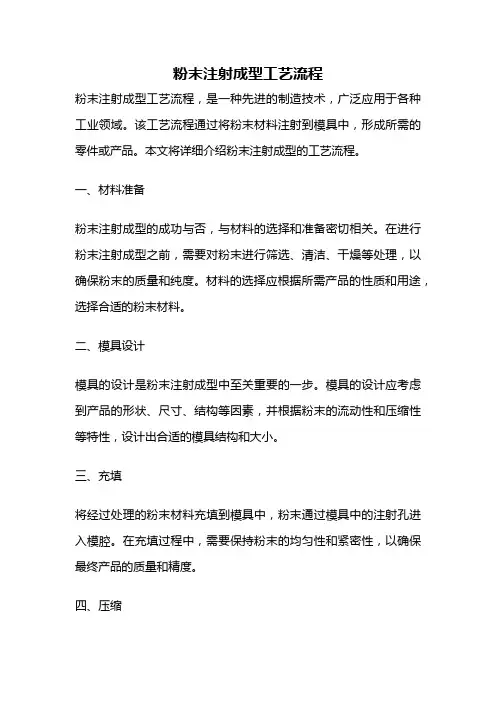 粉末注射成型工艺流程