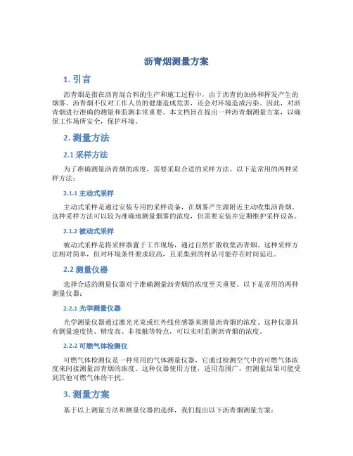沥青烟测量方案