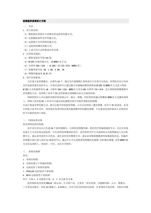 远程监控系统设计方案