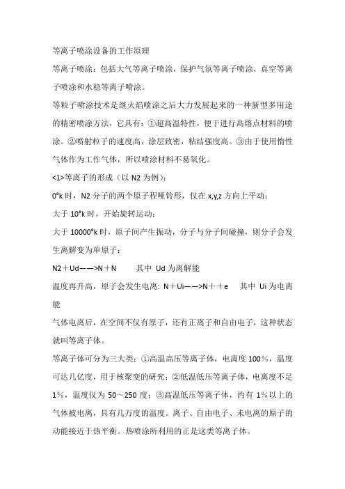 等离子喷涂设备的工作原理