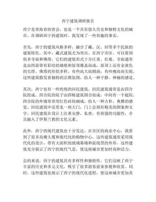 西宁建筑调研报告