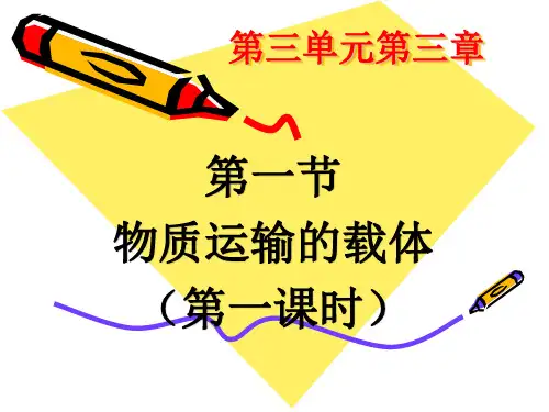 第三单元 第三章 第一节  物质运输的载体(第一课时)济南版七年级下册生物课件(共26张PPT)
