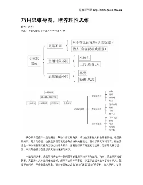 巧用思维导图,培养理性思维