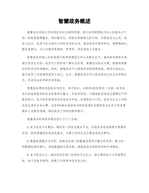 智慧政务概述
