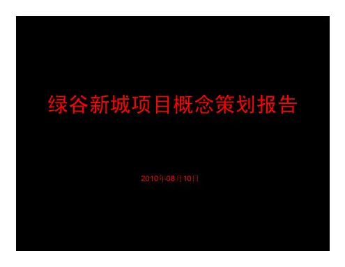 2010年08月10日郑州绿谷新城项目概念策划报告