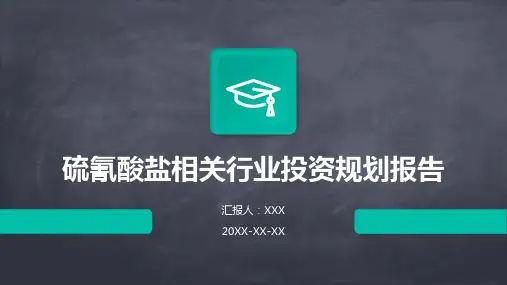 硫氰酸盐相关行业投资规划报告