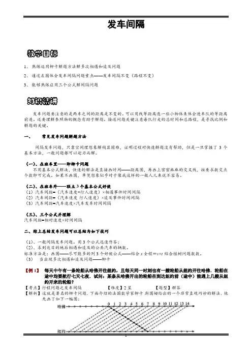 小学思维数学：行程问题之发车间隔问题-带详解