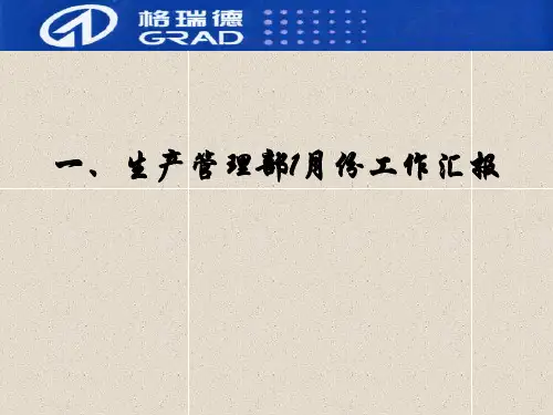 1月份生产管理部经营例会汇报材料00