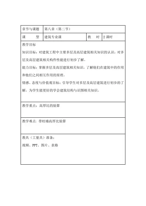 建筑结构与识图 砌体结构构件及混合结构房屋