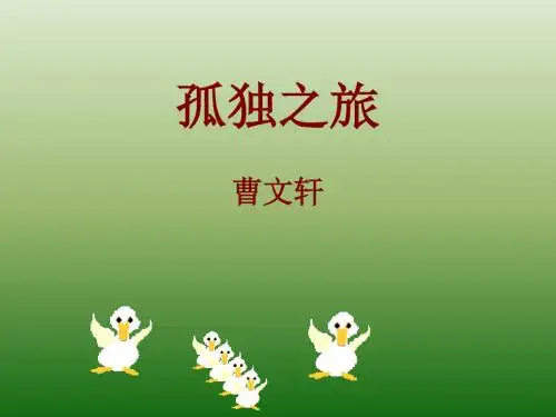 语文：3.10《孤独之旅》课件(2)(新人教版九年级上册)
