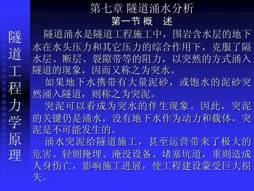 第七章 隧道涌水分析