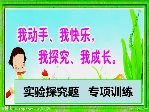 八年级上册生物实验探究
