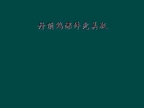 丹顶鹤课件完美版