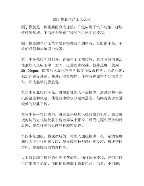 顺丁橡胶生产工艺流程
