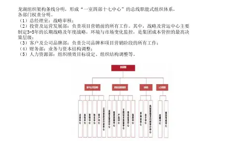龙湖营销系统组织架构