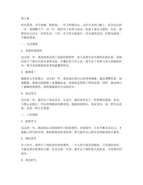 感悟人生年度总结(3篇)