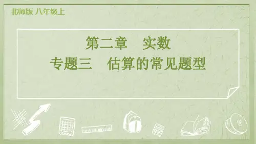 2024年北师大版八年级上册数学期末复习专题三 估算的常见题型