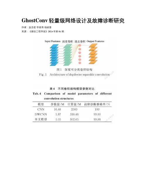 GhostConv轻量级网络设计及故障诊断研究