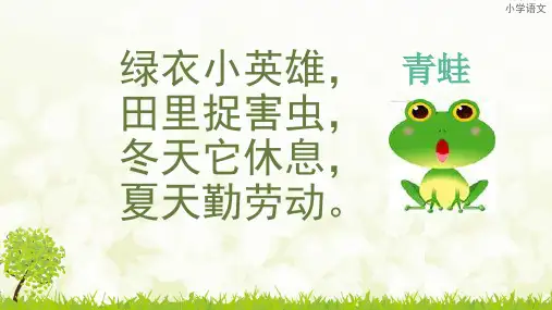 部编版一年级下册语文《小青蛙》