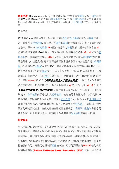 拉曼光谱——精选推荐